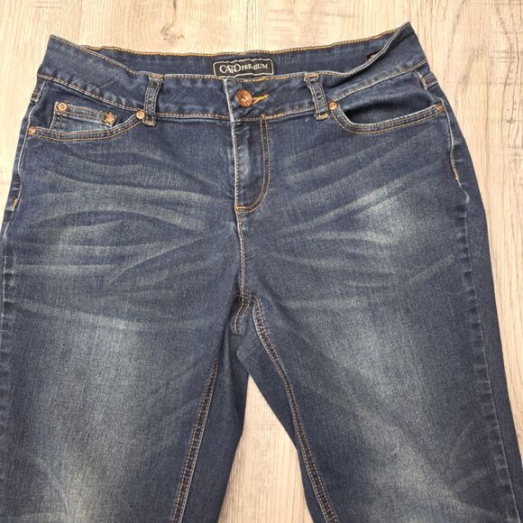 Cato Premium Contemporary Skinny Kick Straight Leg Dark Wash Jeans Size 12 - Picture 2 of 6